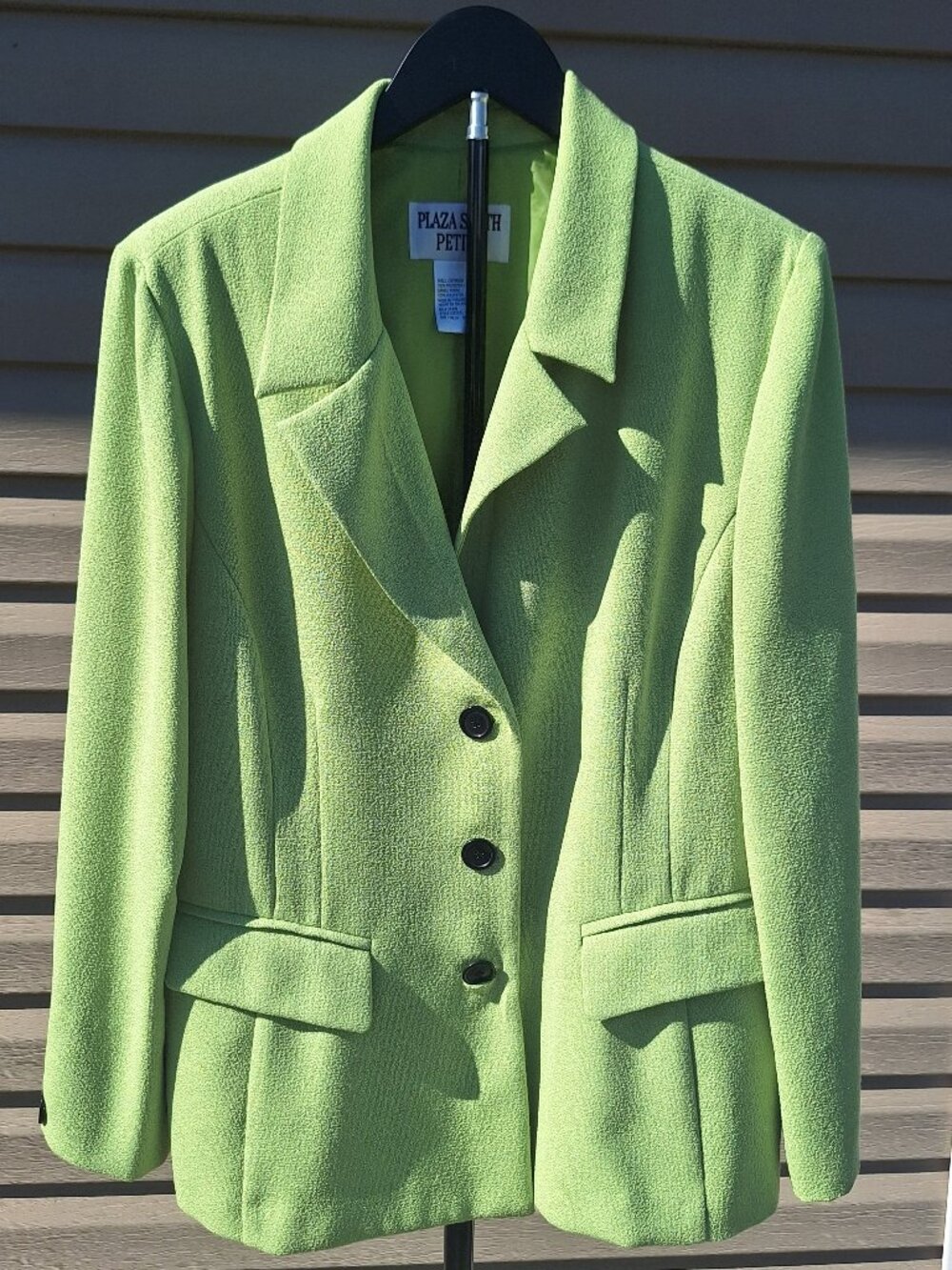 Brilliant Green Blazer - Plaza South Petite Sz 16P